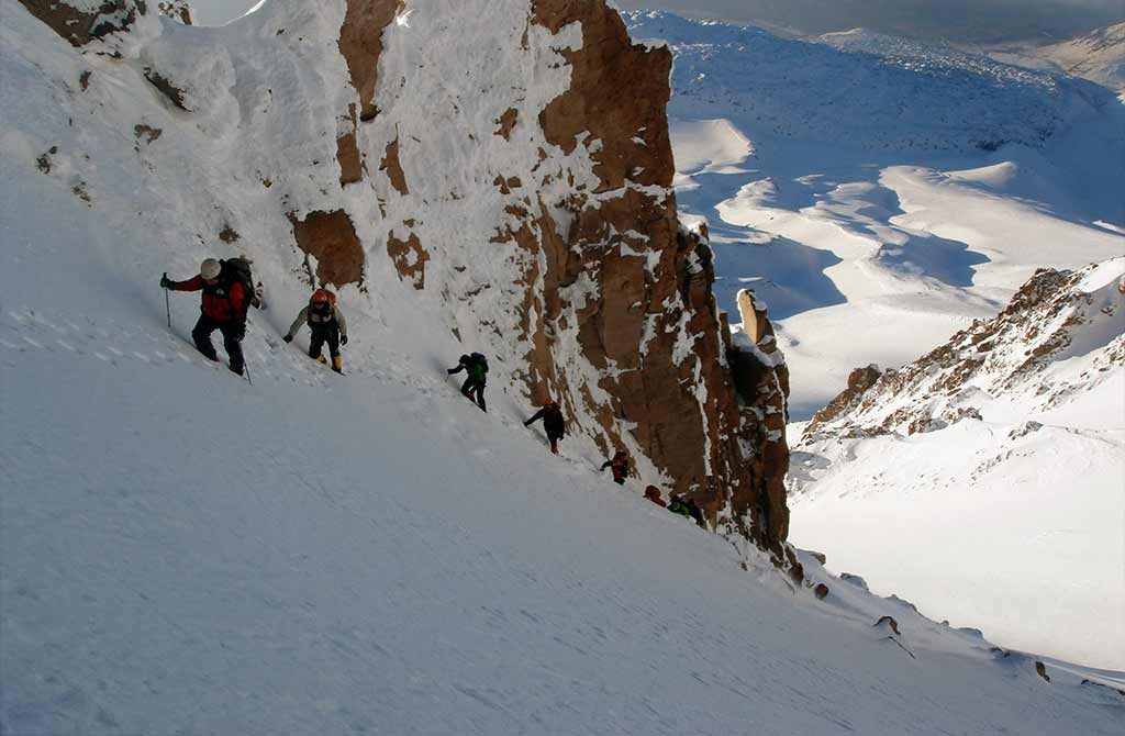 erciyes zirve yan geçiş